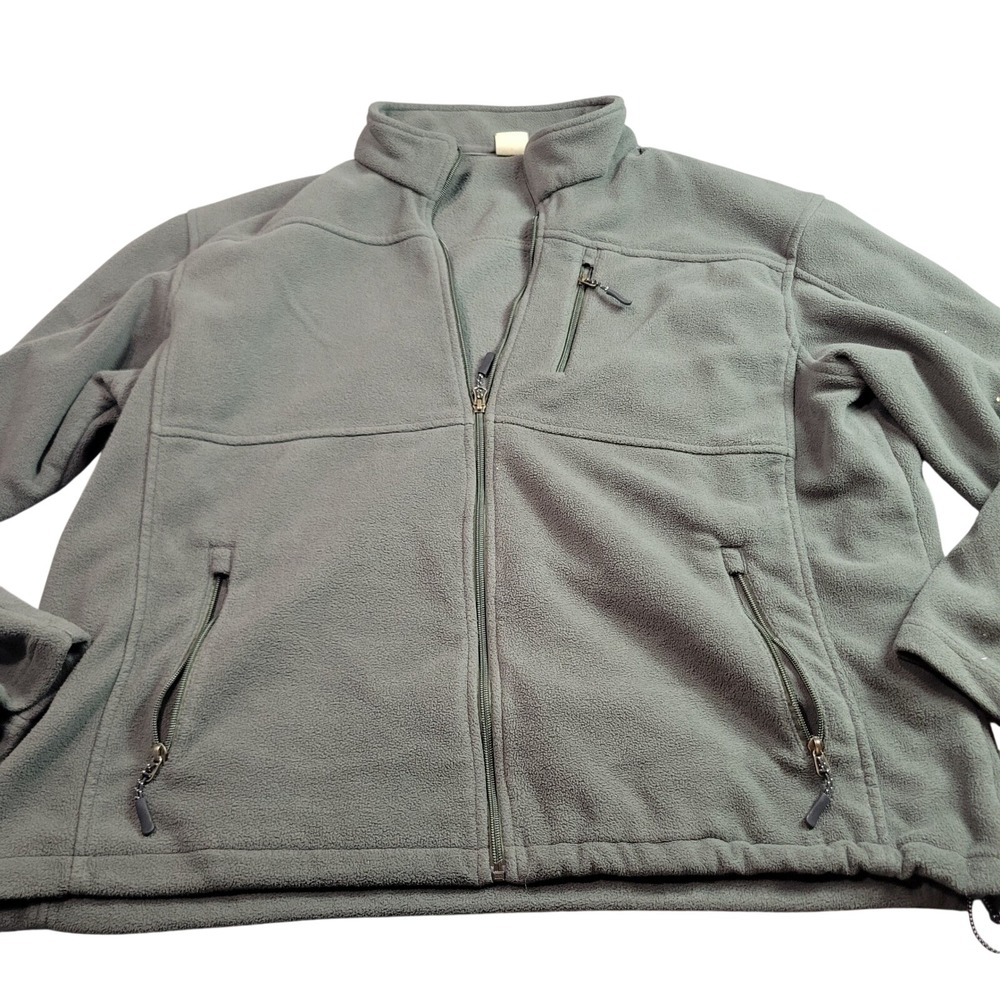 Redhead Mens Fleece Jacket 2XL Olive Green Full Zip Mock Neck Bass Pro Shops